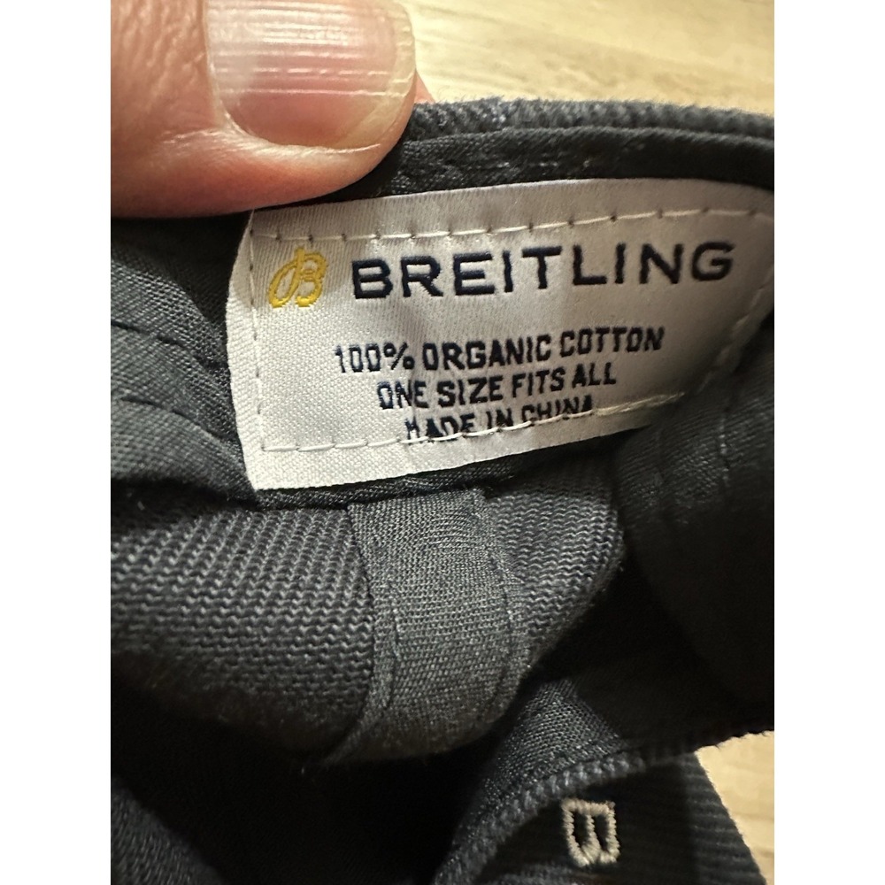 Breitling 1884 Promotional Baseball Cap W/ Leather Strap (Navy / Gold) One Size - Picture 6 of 7